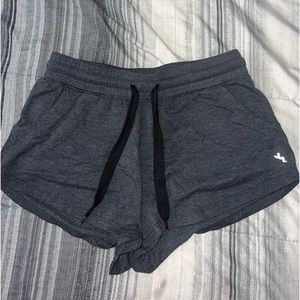 silky soft charcoal gray workout shorts